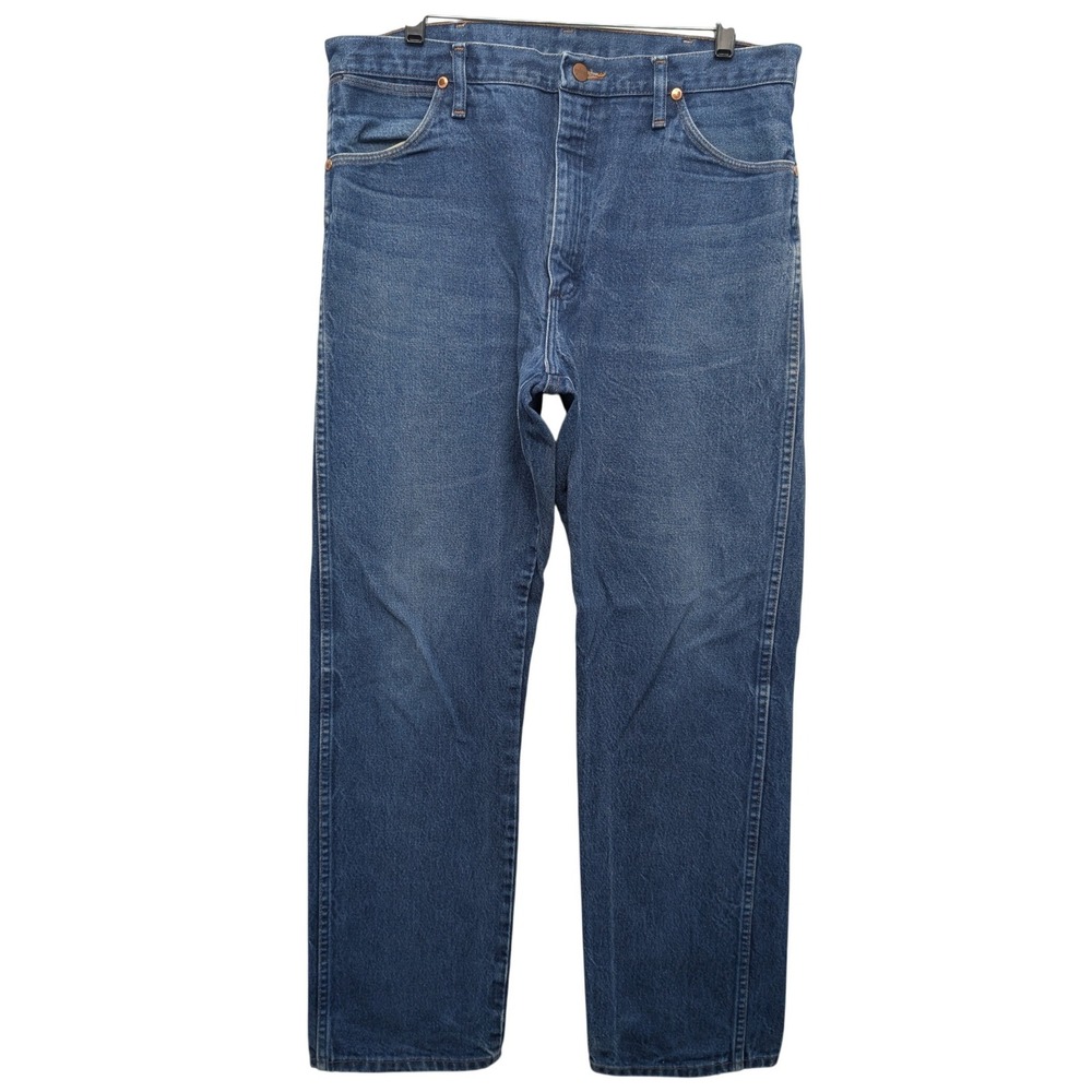 Vintage Wrangler Jeans Mens 37x32 Blue 13MWZ Cowboy Cut Made in USA Straight Leg